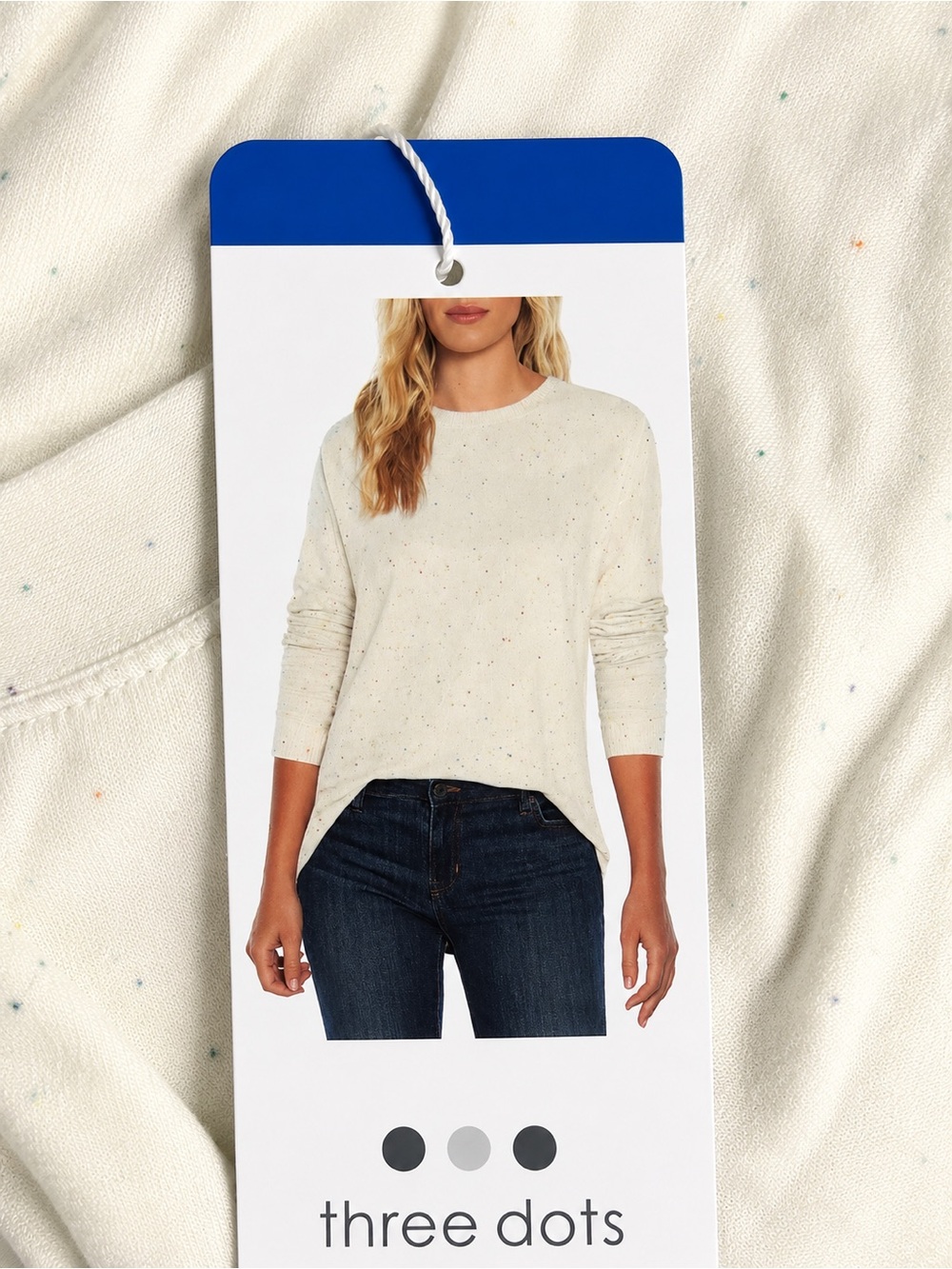Three Dots Speckled Crewneck Sweater